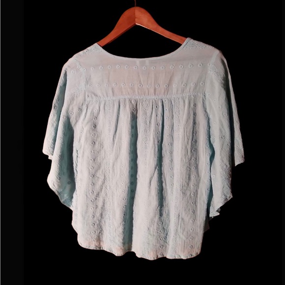 Sonoma Butterfly Sleeve Gauze Blouse Small - Picture 2 of 8